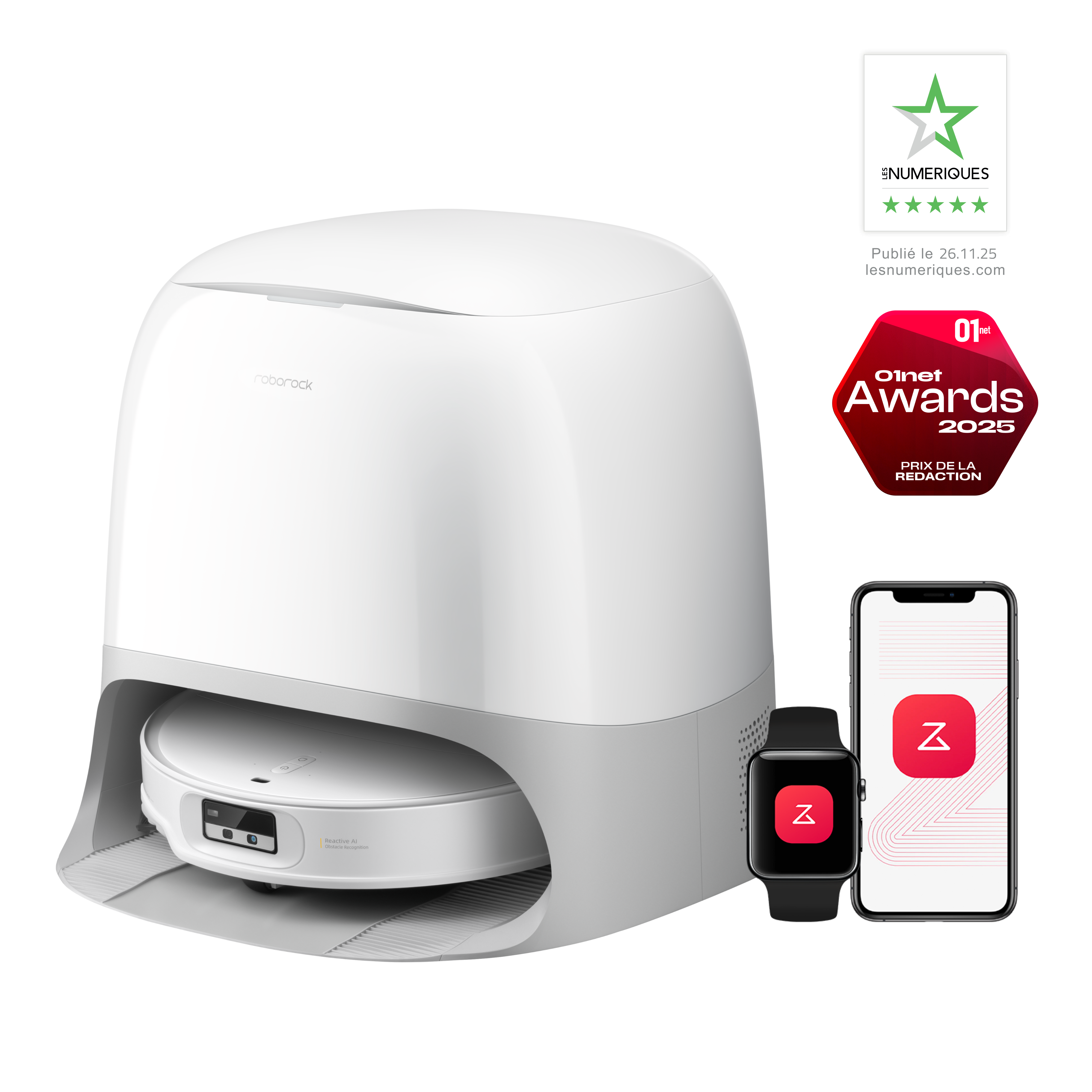 Roborock Qrevo Curv 2 Pro, robot aspirateur